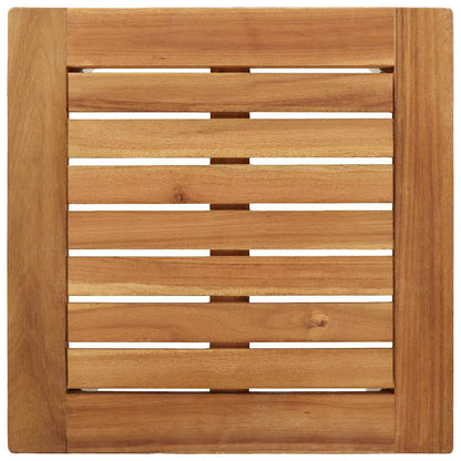 Lounger 3 pcs Brown Solid Acacia Wood and Stainless Steel