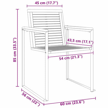 Sun Lounger 3 pcs Brown Solid Acacia Wood and Stainless Steel
