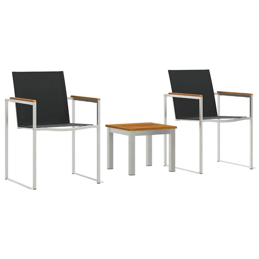 Garden Dining Set 3 pcs Brown and Black
