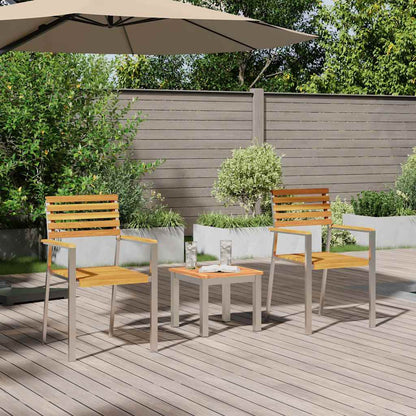 Garden Dining Set 3 pcs Brown Solid Acacia Wood