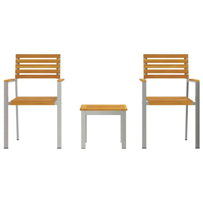 Garden Dining Set 3 pcs Brown Solid Acacia Wood