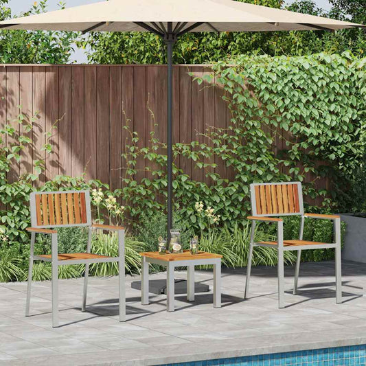 Garden Dining Set 3 pcs Brown