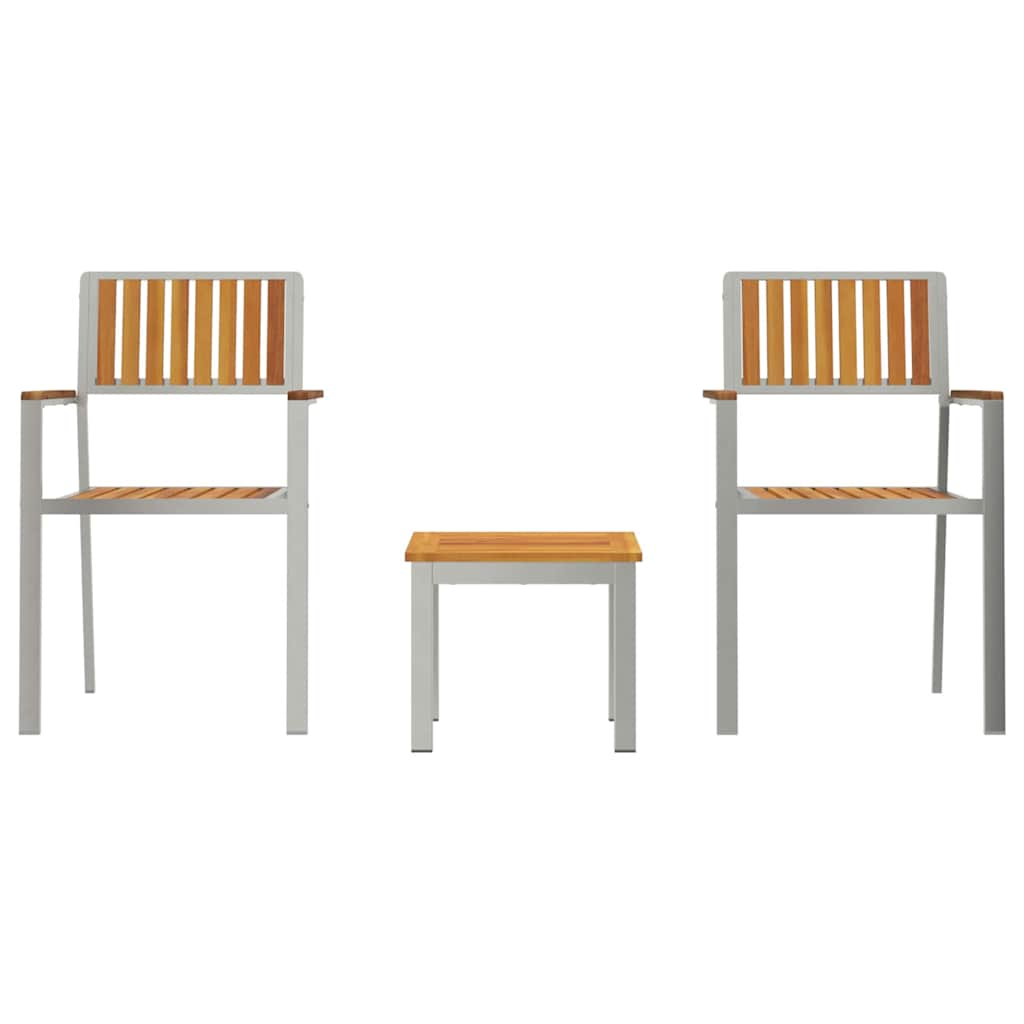 Garden Dining Set 3 pcs Brown Solid Acacia Wood