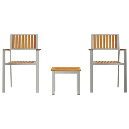 Garden Dining Set 3 pcs Brown Solid Acacia Wood