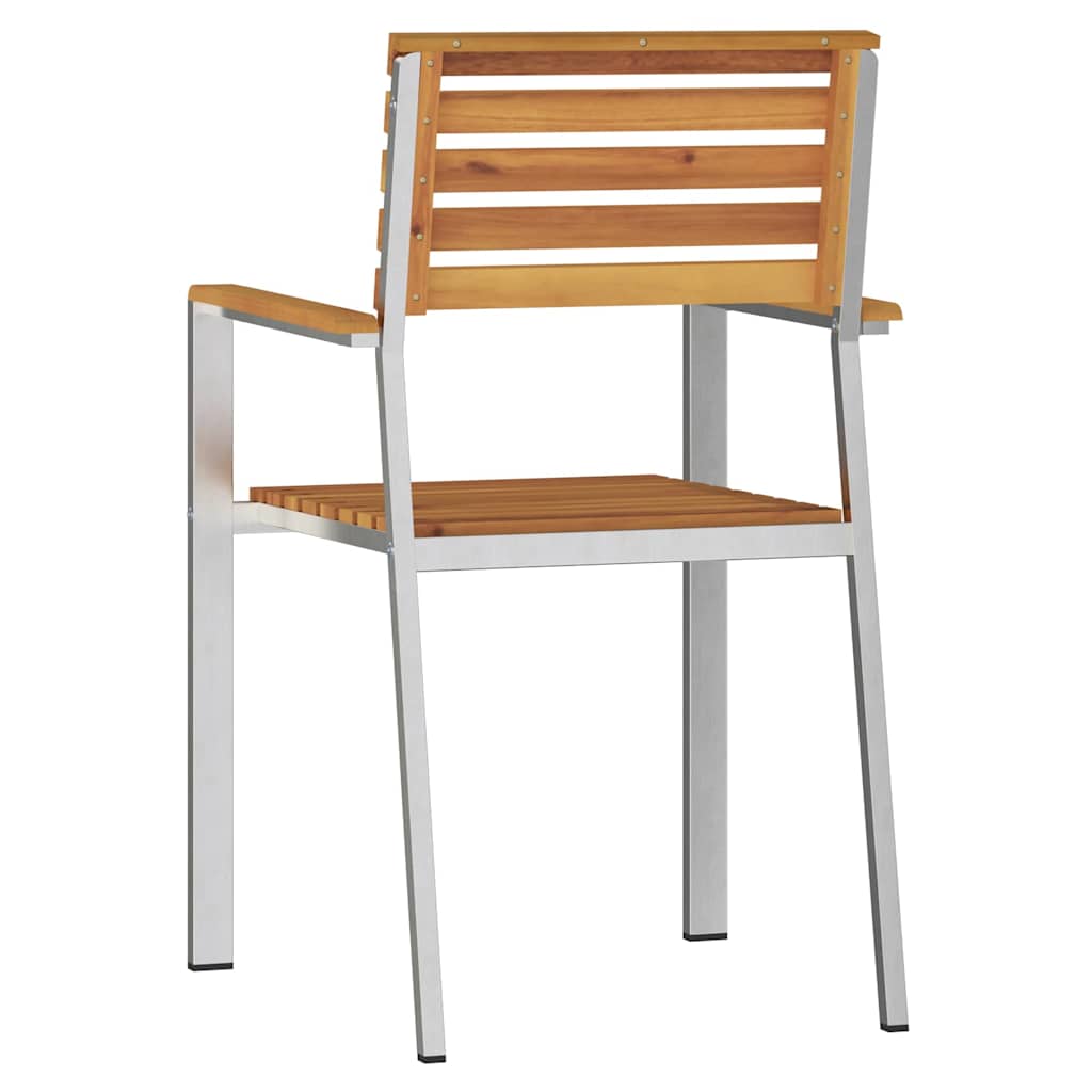 Garden Chair 6 pcs Oil Natural Solid Acacia Wood