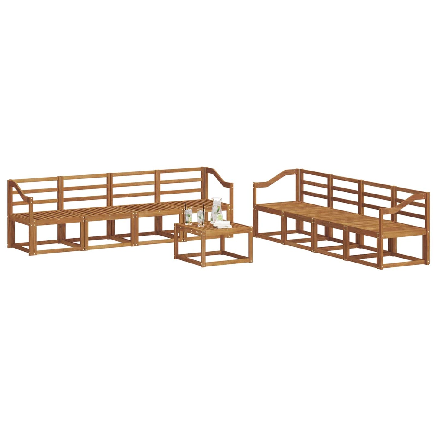 Outdoor Sofa Set 9 pcs Natural