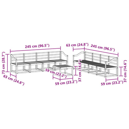 Outdoor Sofa Set 9 pcs Natural