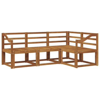 Outdoor Sofa Set 4 pcs Natural Solid Acacia Wood