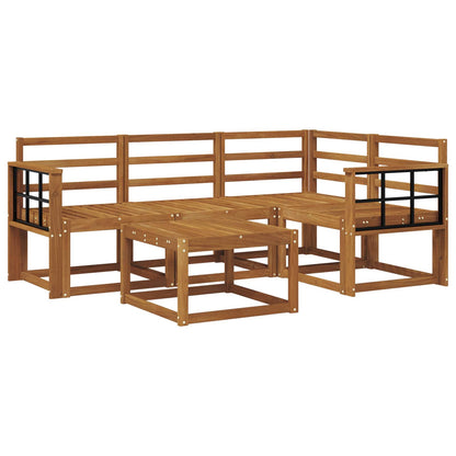 Outdoor Sofa Set 5 pcs Natural Solid Acacia Wood