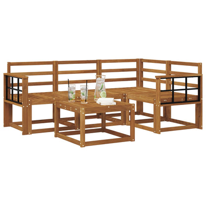 Outdoor Sofa Set 5 pcs Natural Solid Acacia Wood