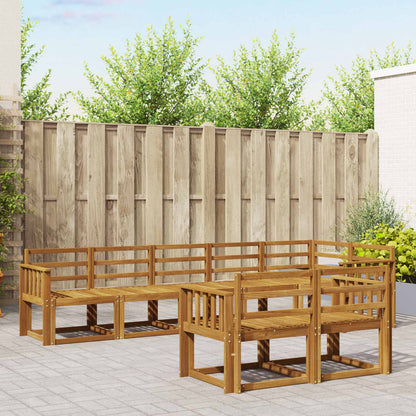 Outdoor Sofa Set 8 pcs Natural Solid Acacia Wood