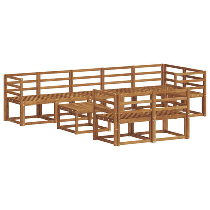 Outdoor Sofa Set 9 pcs Natural Solid Acacia Wood