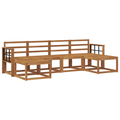 Outdoor Sofa Set 6 pcs Natural Engineered Wood