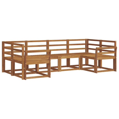 Outdoor Sofa Set 6 pcs Natural Solid Acacia Wood