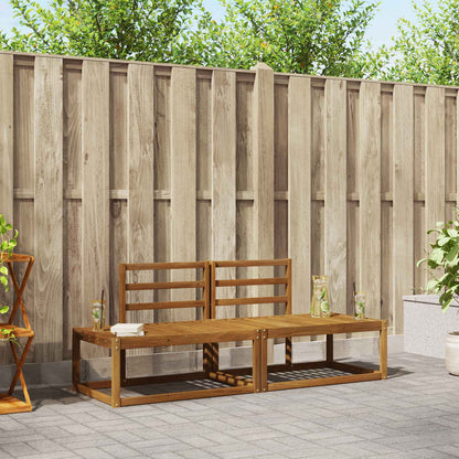 Outdoor Sofa Set 2 pcs Natural 182.5 x 63 x 73 cm