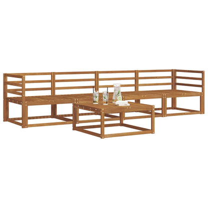 Outdoor Sofa Set 5 pcs Natural Solid Acacia Wood