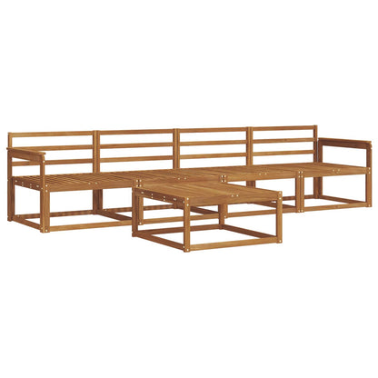 Outdoor Sofa Set 5 pcs Natural Solid Acacia Wood