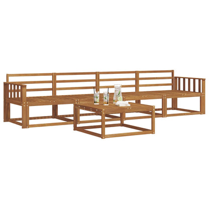 Outdoor Sofa Set 5 pcs Natural Solid Acacia Wood