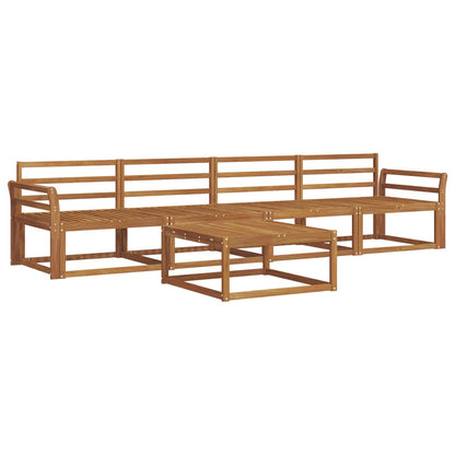 Outdoor Sofa Set 5 pcs Natural Solid Acacia Wood