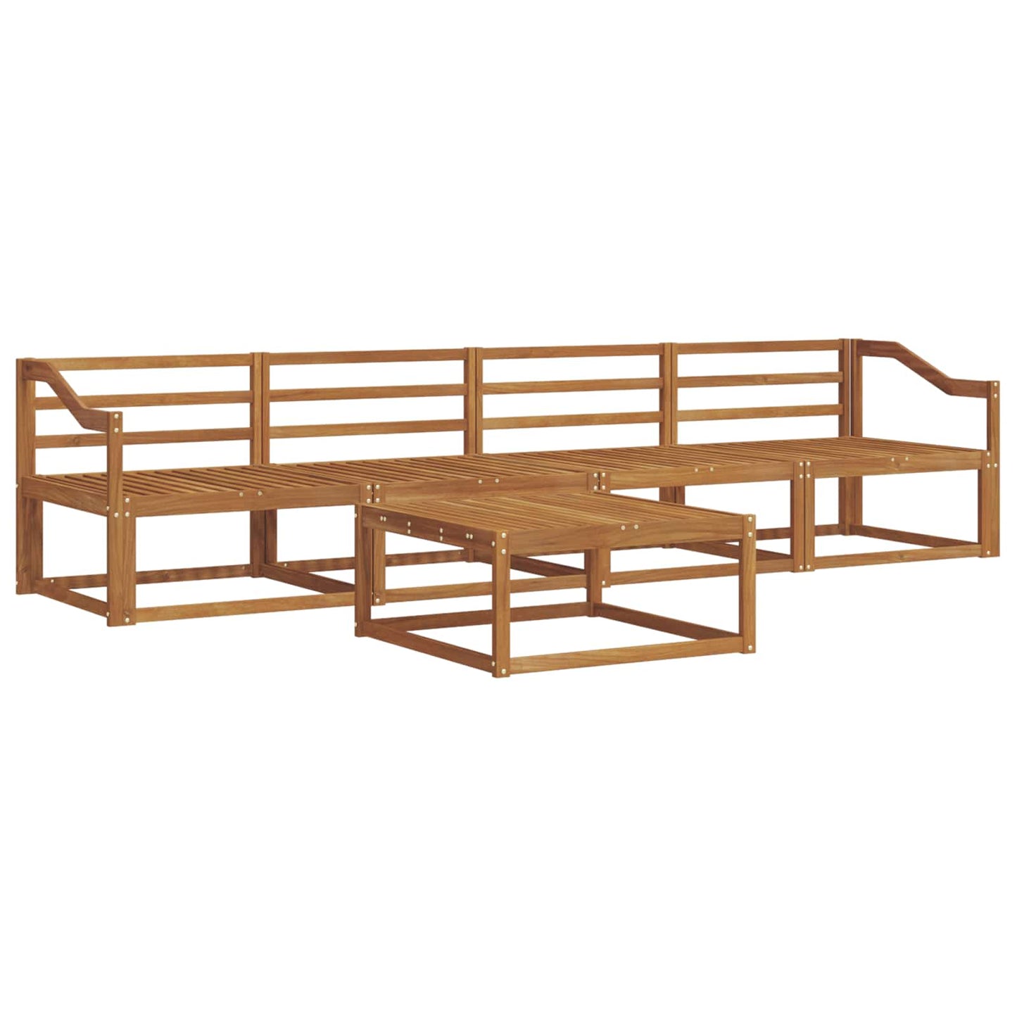 Outdoor Sofa Set 5 pcs Natural Solid Acacia Wood