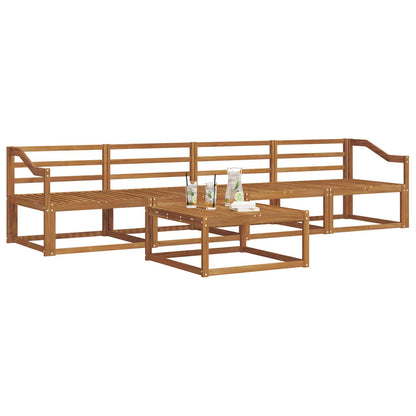 Outdoor Sofa Set 5 pcs Natural Solid Acacia Wood
