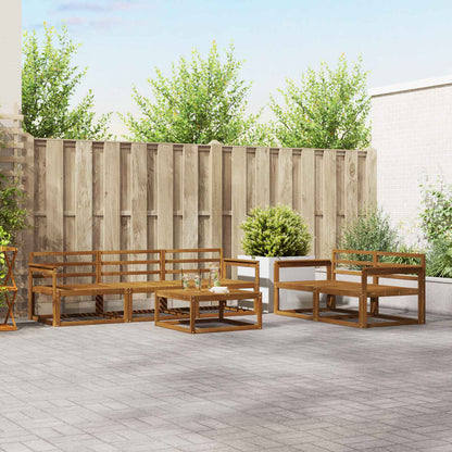 Outdoor Sofa Set 6 pcs Natural Solid Acacia Wood