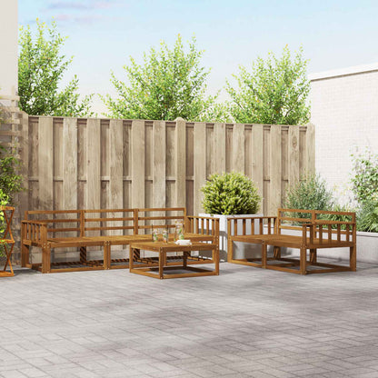 Outdoor Sofa Set 6 pcs Natural Solid Acacia Wood