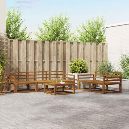 Outdoor Sofa Set 6 pcs Natural Solid Acacia Wood