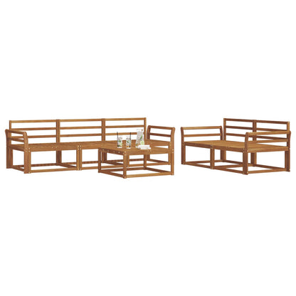 Outdoor Sofa Set 6 pcs Natural Solid Acacia Wood
