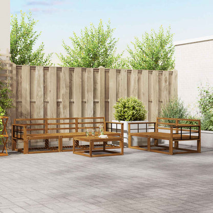 Outdoor Sofa Set 6 pcs Natural Solid Acacia Wood