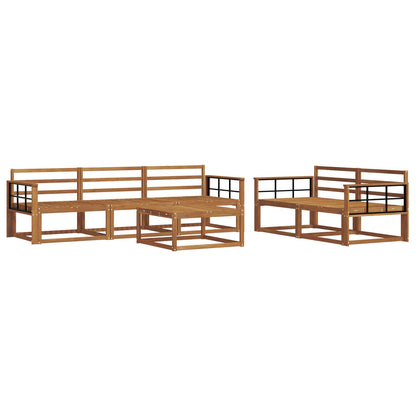 Outdoor Sofa Set 6 pcs Natural Solid Acacia Wood