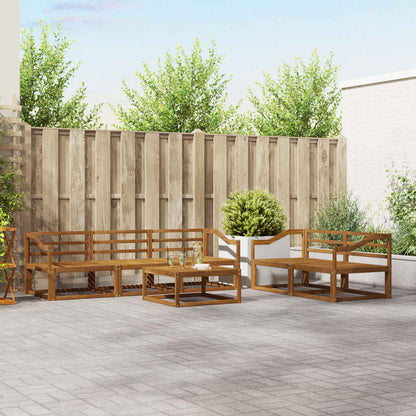 Outdoor Sofa Set 6 pcs Natural Solid Acacia Wood