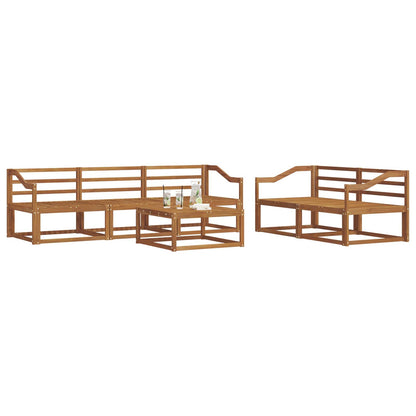 Outdoor Sofa Set 6 pcs Natural Solid Acacia Wood