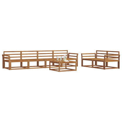 Outdoor Sofa Set 7 pcs Natural Solid Acacia Wood