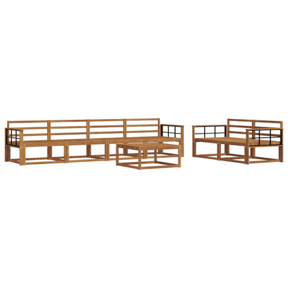 Outdoor Sofa Set 7 pcs Natural Solid Acacia Wood