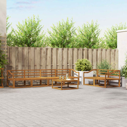 Outdoor Sofa Set 7 pcs Natural Solid Acacia Wood