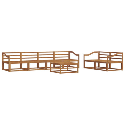 Outdoor Sofa Set 7 pcs Natural Solid Acacia Wood