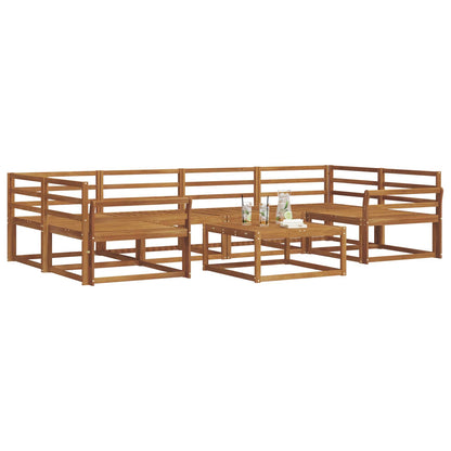 Outdoor Sofa Set 7 pcs Natural Solid Acacia Wood