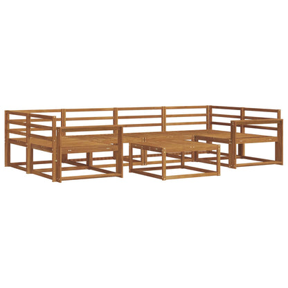 Outdoor Sofa Set 7 pcs Natural Solid Acacia Wood