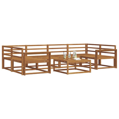 Outdoor Sofa Set 7 pcs Natural Solid Acacia Wood