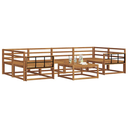 Outdoor Sofa Set 7 pcs Natural Solid Acacia Wood
