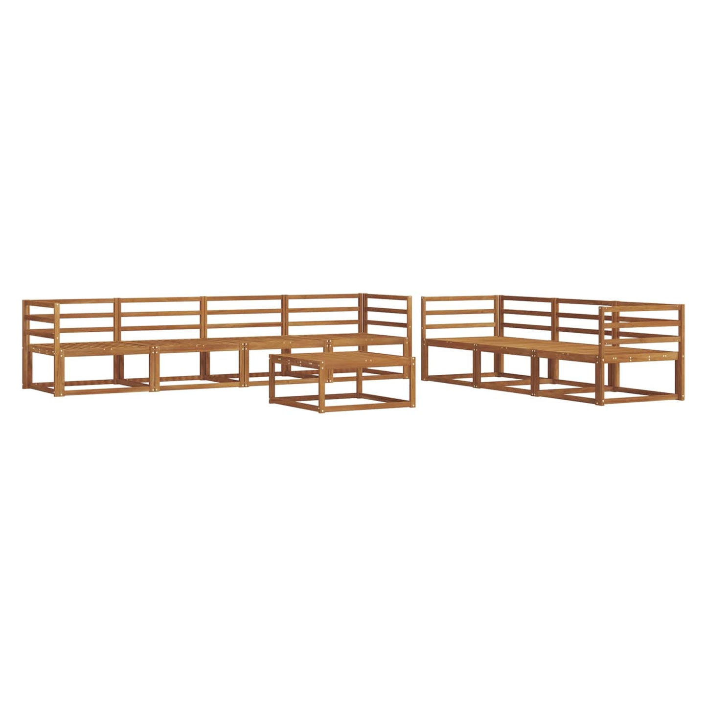 Outdoor Sofa Set 8 pcs Natural Solid Acacia Wood