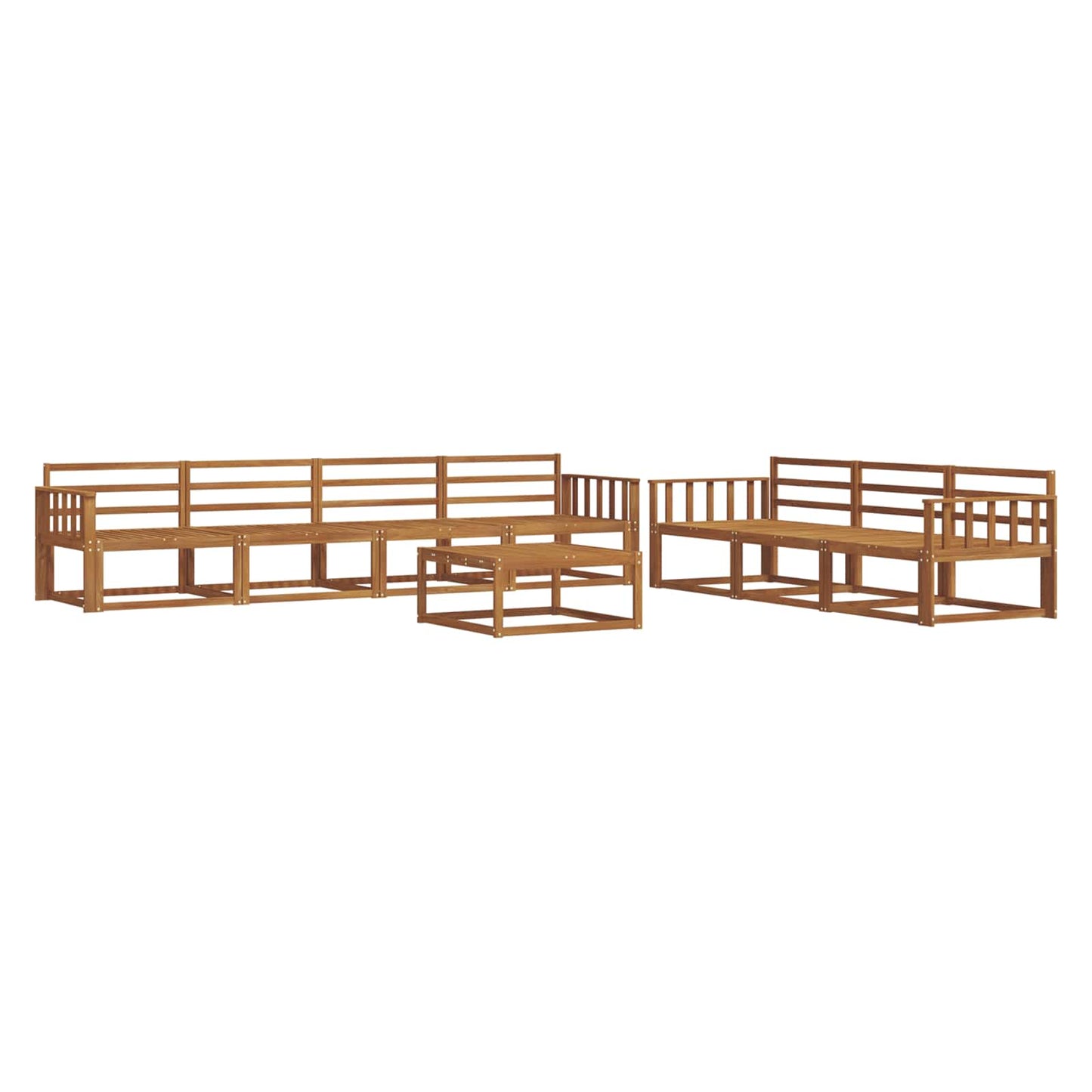 Outdoor Sofa Set 8 pcs Natural Solid Acacia Wood