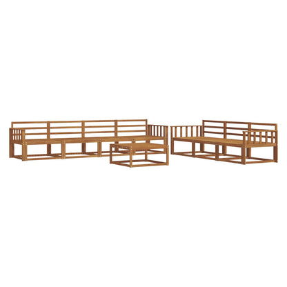 Outdoor Sofa Set 8 pcs Natural Solid Acacia Wood