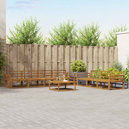 Outdoor Sofa Set 8 pcs Natural Solid Acacia Wood