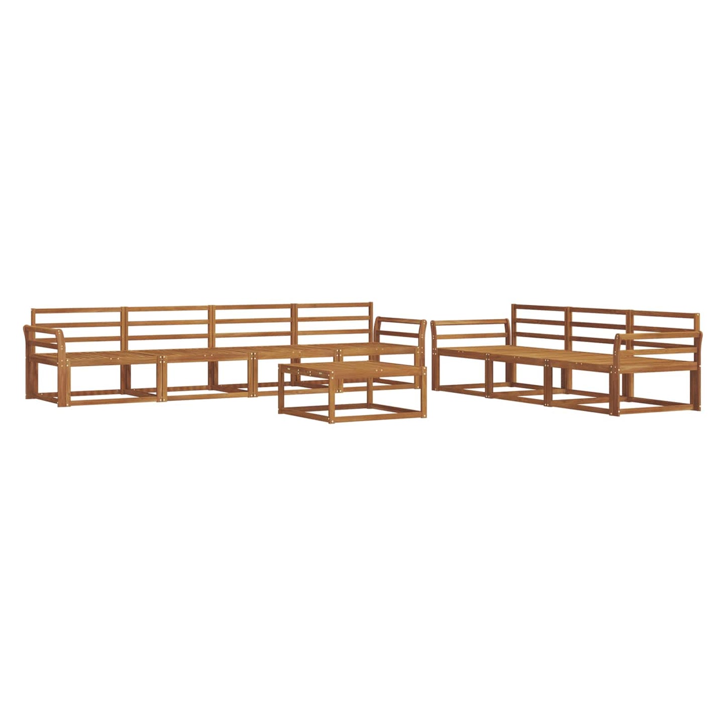 Outdoor Sofa Set 8 pcs Natural Solid Acacia Wood