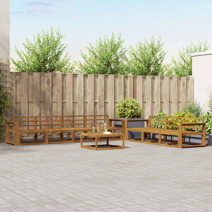 Outdoor Sofa Set 8 pcs Natural Solid Acacia Wood