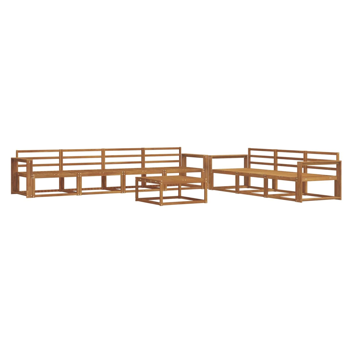Outdoor Sofa Set 8 pcs Natural Solid Acacia Wood