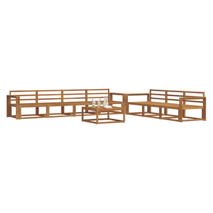 Outdoor Sofa Set 8 pcs Natural Solid Acacia Wood