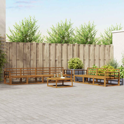Outdoor Sofa Set 8 pcs Natural Solid Acacia Wood